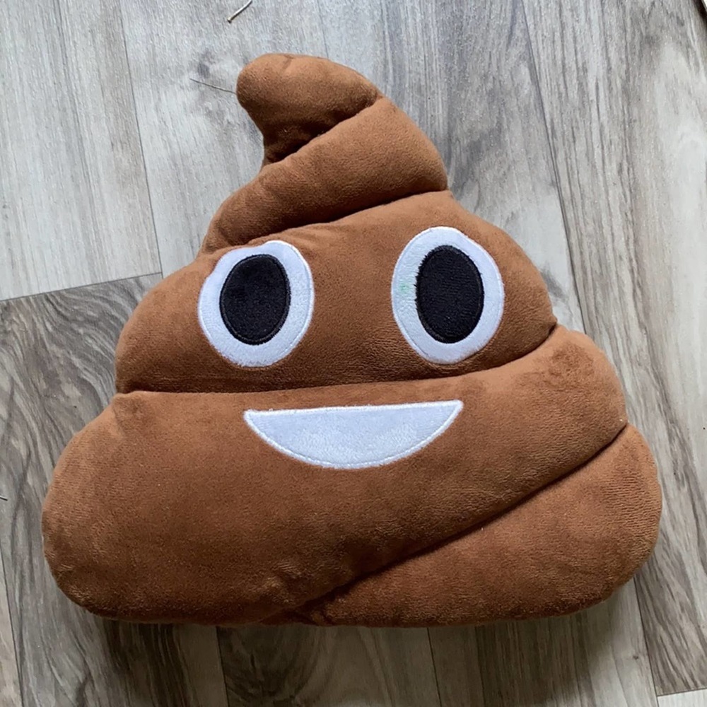 Poop Emoji Microfiber Pillow 12” x 12”